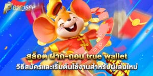 สล็อต ฝาก-ถอน true wallet วิธีสมัครและเริ่มต้นใช้งานสำหรับผู้เล่นใหม่